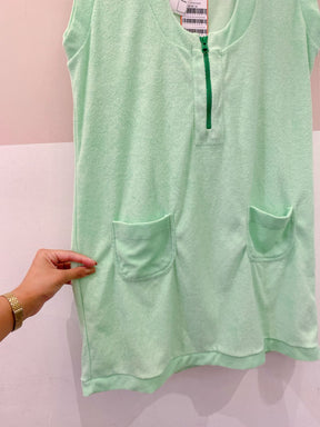 Vestido atoalhado verde Pitta G