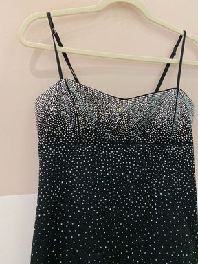 Vestido curto preto brilhos BY NV P