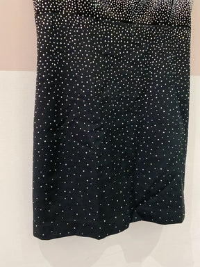 Vestido curto preto brilhos BY NV P