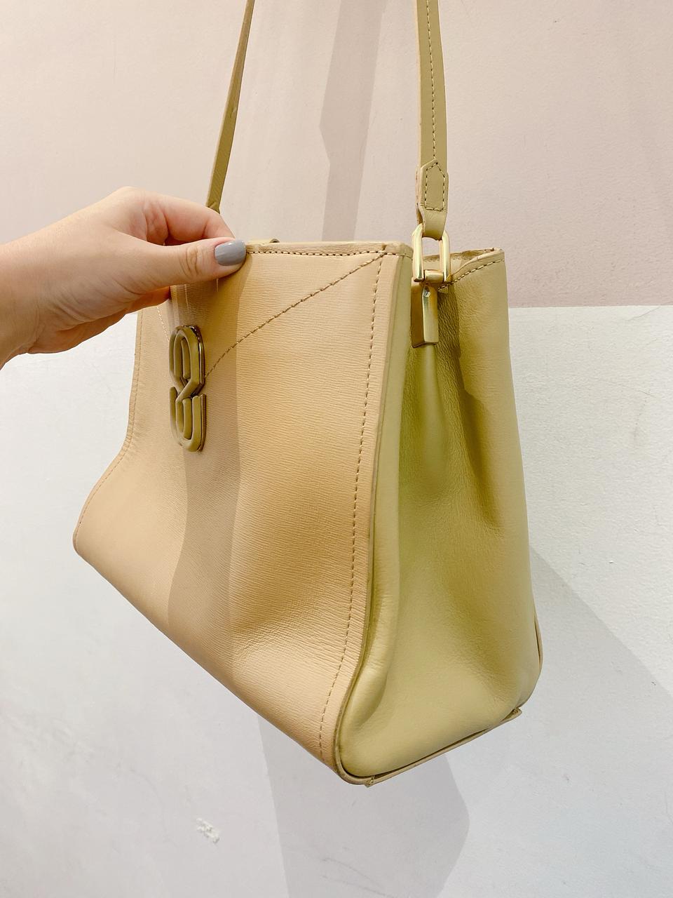 Bolsa couro bege Schutz