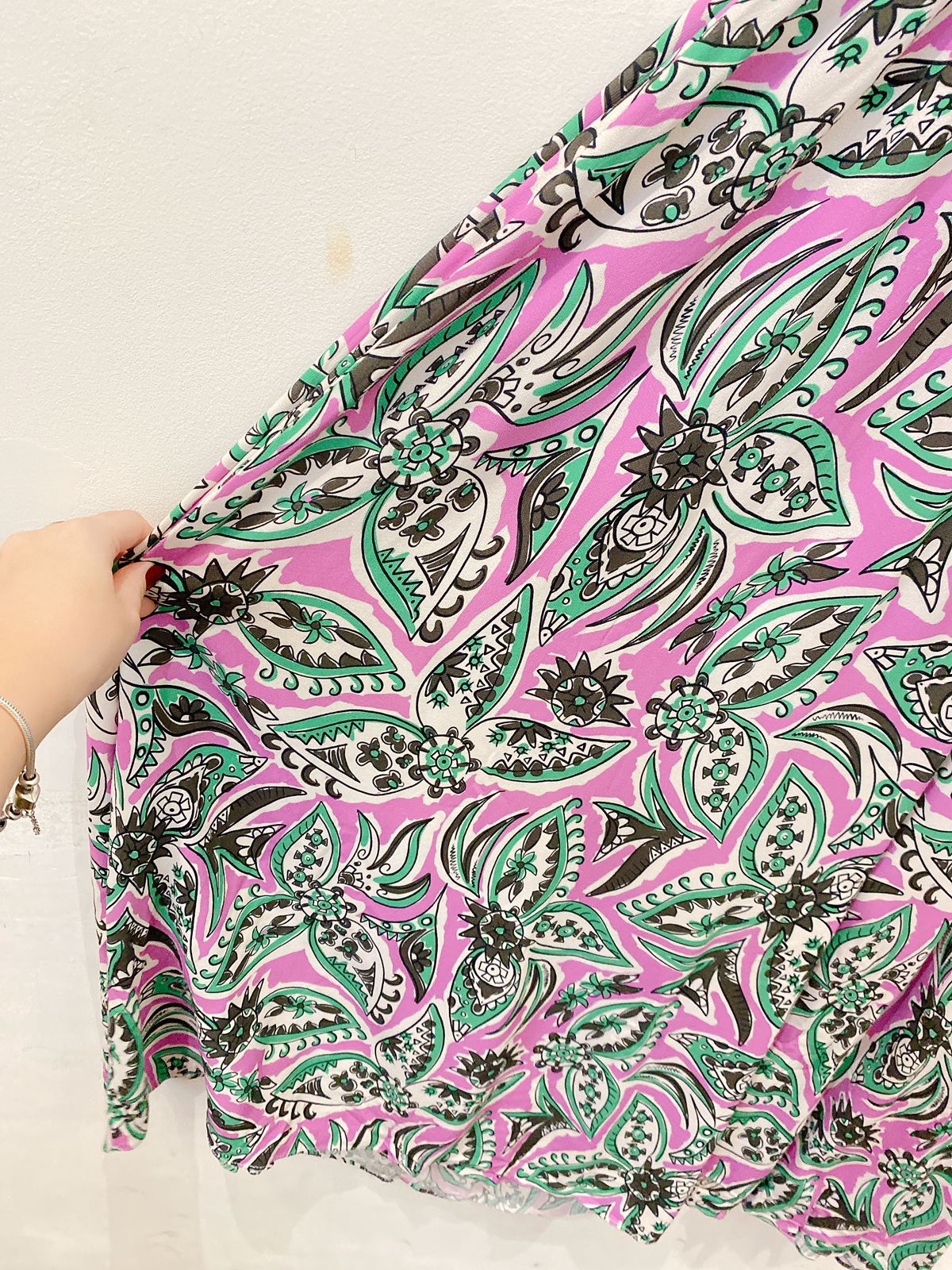 Vestido estampado verde Hit M
