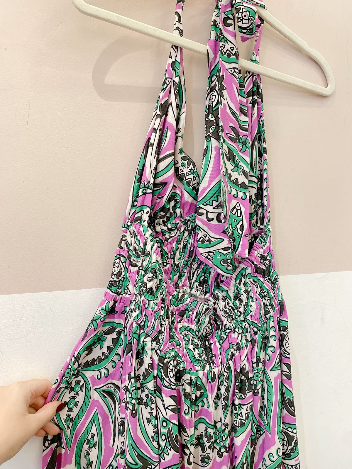 Vestido estampado verde Hit M