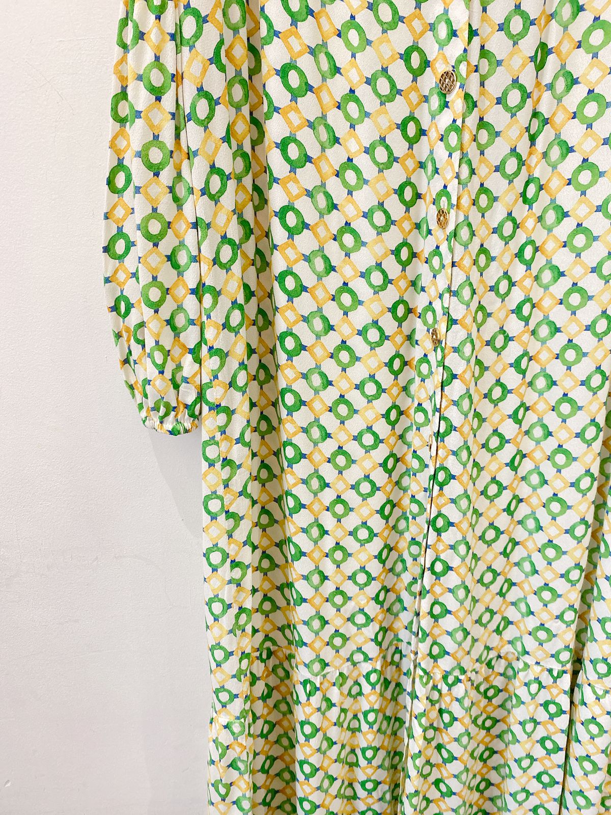 Vestido estampa azul e amarelo Anpô M